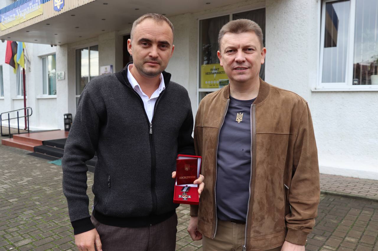 Ветерану із Заліщицької громади вручили почесну відзнаку