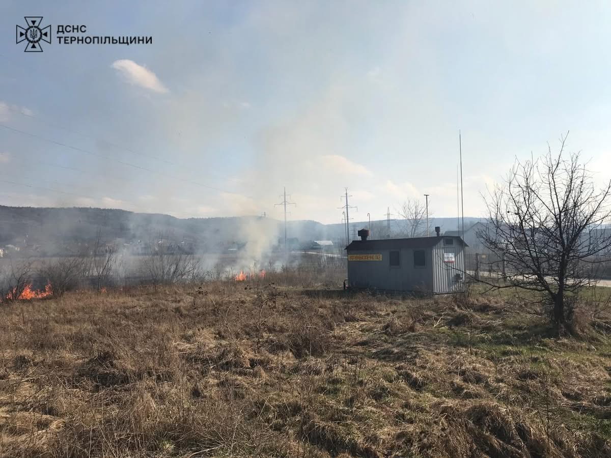 Вогонь на межі небезпеки: як рятувальники зупинили пожежу поблизу газового вузла на Тернопільщині