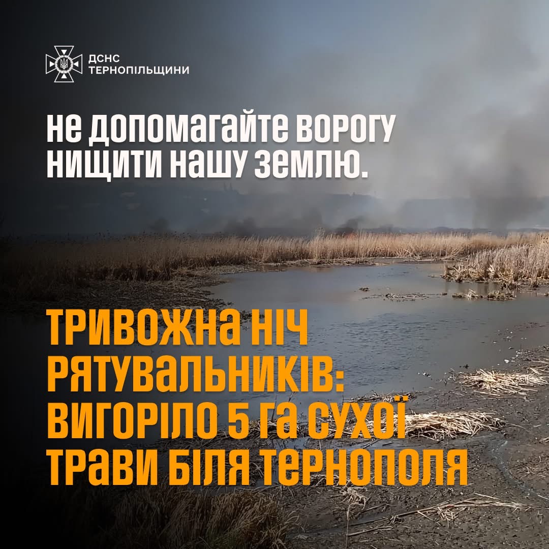 Пожежа біля Тернополя: знищено частину орнітологічного заказника
